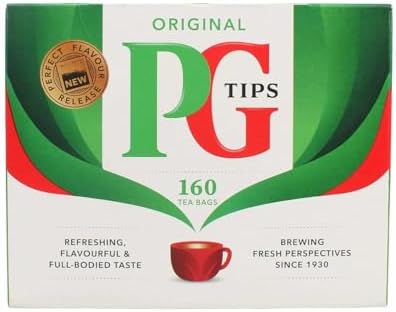 PG Tips, Original Tea Bag, 160 Count Boxes