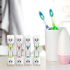 Weewooday 4 Pieces Toothbrush Timer 2 Minute Sand Timer Smile Pattern Tooth Brushing for Proper Tooth Brushing Oral Hygiene(Blue, Pink, Yellow, Green)