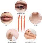 12 Pcs Orange-red Eyebrow Razors, Face Razors Multipurpose, Exfoliating Dermaplaning Tools, Eyebrow Trimmers Shaver with Protective Cover, Facial Hair Removal for Women Men Body Use