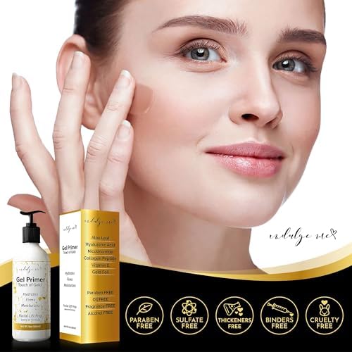 Conductive Gel - Facial Hydrating Leave-On Gel Primer, Hyaluronic Acid, Collagen Peptide, Niacinamide, Vitamin E, Gold Foil