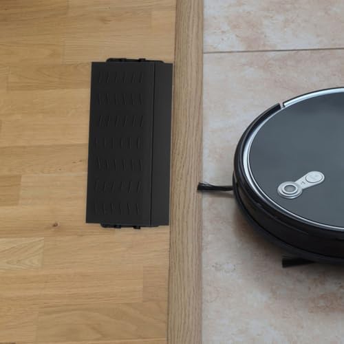 VOSAREA Robotic Vacuum Cleaner and Wheelchair Ramp 0.8 Inch Rise 21 Inch Long Non-Slip Plastic Doorway Access Ramp for Mobility Scooters and Steps