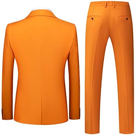 MOGU Mens Slim Fit Suit 2 Piece Tuxedo for Prom Business Wedding Dance (Suit Jacket + Pants)