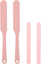Non-Stick Silicone Waxing Spatulas - 4 PCS Reusable Spatula Hair Removal Sticks Applicator, Silicone Hard Waxs Scraper, Eyebrow Wax Sticks for Home & Salon Use (Pink)