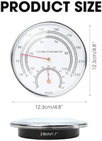 Steam Room Thermometer, Sauna Fahrenheit Temperature Gauge And Hygrometer Measure, 2in1 Dial Digital Hygrothermograph Humidity Thermostat Tool Accessories for Infrared Saunas Indoor Family Hotel, 4.8"
