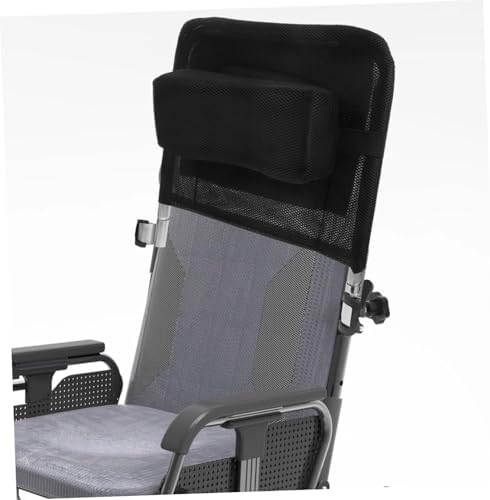 FRCOLOR Wheelchair Backrest Extension Mesh High Back Support Carbon Steel Frame Wheelchair Heightening Parts Neck and Head Support Breathable Accessories