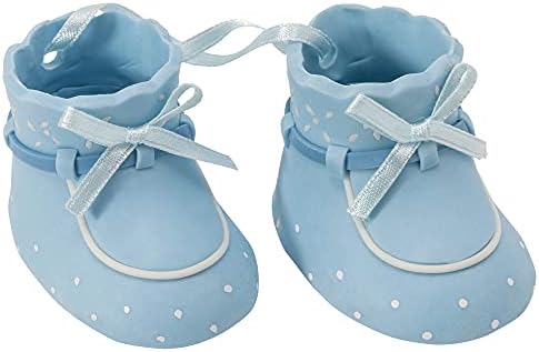 Baby Blue Bootie Cake Topper Set