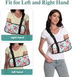 Print Arm Sling for Broken Arm, Torn Rotator Cuff, Shoulder, Elbow, Wrist Injury Support Brace for Women (Blue Rose, One Size)