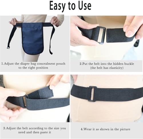 Catheter Bag Holder with Belt, Urine Drainage Bag Holder with Adjustable Strap Waterproof Material (1500ML)