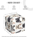 Decorative Tissue Box Cover Square - Cute French Bulldog A 1 Print Leather Cube Tissue Box Holder Paper Case, Organizer Dispenser for Modern Home & Office/Room/Bathroom Decor Aesthetic