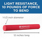 THERABAND FlexBar Resistance Bar, Light, Red Flex Therapy Bar for Physical Therapy, Wrist & Forearm Exercise Equipment, Non Slip Grip, Compact Design