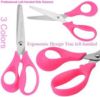 OneName Left-Handed Kids Scissors,5 Inch Left handed Scissors for Kids,Stainless Steel Blade Comfort-Grip Handles Safety Children Lefty Kid Scissor,Great for School,Classroom,Arts,Home 6 Pack