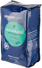 Amazon Fresh, Nicaragua Whole Bean Coffee, Medium Roast, 12 Oz