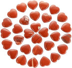 20 Packs of Tumbled Polished Natural Red Jasper Crystals Heart Stones, Crystals and Healing Stones Quartz Bulk for Wicca, Reiki, Healing Energy, Chakra Stones, Witchcraft Supplies