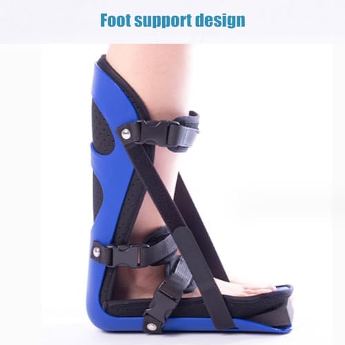 HUANGJUN Foot Drop Brace Plantar Fasciitis Night Foot Splint Adjustable Achilles Tendonitis Brace for Fascia, Tendon and Postoperative Recovery,B,S