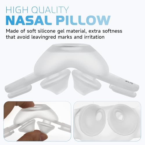 CPAP Nasal Pillow Cushion Replacement for ResMed Swift FX Nasal Mask Nose Pillow, Soft Gel Silicone Dual-Wall Nose Pillow Cushion - Medium