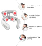 Ayland Vitality Magic Pro 2.0 Neck Massager, Portable Neck Relaxation Device, 4-Head Portable Neck Massage with 6 Vibration Modes & 15 Intensity Levels, Ergonomic Design Promote Muscle Relaxation