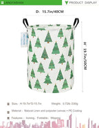 Laundry Basket Canvas Fabric Collapsible Organizer Basket for Storage Bin Toy Bins Gift Baskets Bedroom Clothes Children Nursery Hamper (Christmas Tree)