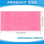 Mixweer 30 Pcs Oilproof and Waterproof Massage Table Sheets Fitted Spa 39 x 87 Inches Bed Cover Disposable Protective Sheets for Beauty Salon Skincare(Pink)