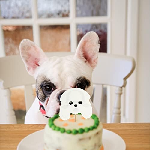 Set of 24 Puppy Cupcake Toppers Dog Adoption Pet Birthday Party Cake Decoration Supplies