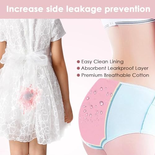 First Period Kit for Girls 9-12,Thoughtful First Period Gift,Tween Period Starter Kit with Spare Underwear, Wipes,Period Knowledge Cards and More. (Milk apricot white)