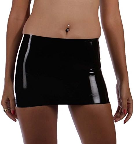 Latex Rubber Gummi Black Miniskirt (one Size)