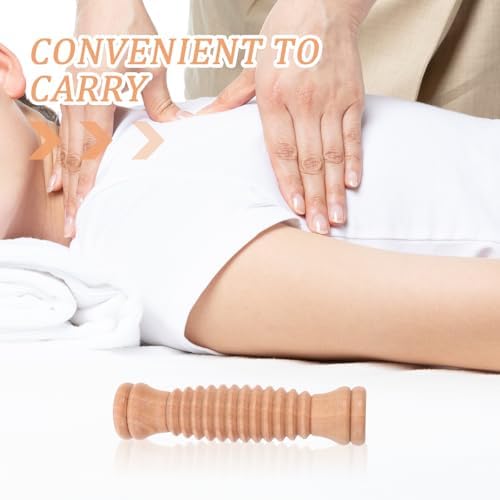Wooden Massage Roller Stick,Anti Wood Roller Masssager Manuel en Fascia Massage Roller Body Sculpting Tools Body