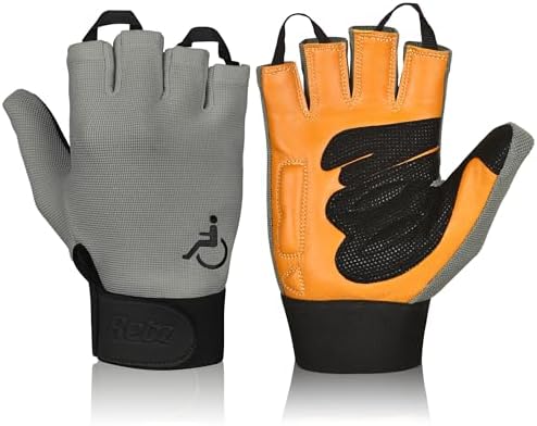 Rebz Wheelchair Gloves Full Thumb Gloves| Active Lifestyle Wheelchair Gloves for Men Boost Mobility for Intense Sports-Racing