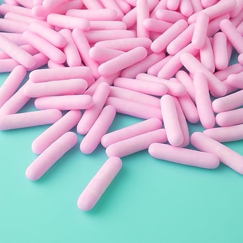 Pink Matte Rod Sprinkles 1LB - Edible Sprinkles for Cake Decorating and Baking - Pastel Sprinkles for Baking