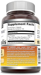 Amazing Formulas Bee Propolis Supplement | 600 Mg Per Serving | 120 Capsules | Non-GMO | Gluten Free | Made in USA