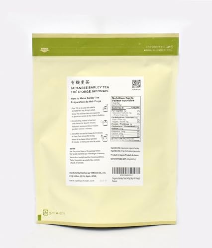 Organic Barley Tea Bags -Caffeine Free & Vegan, 100% Natural Japanese Tea, Sugar Free Mugicha 30 LARGE TEA BAGS【YAMASAN】