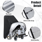Electric Wheelchair Cover Waterproof Heavy Duty Dustproof Mobility Scooter Storage Cover for Travel Power Wheelchair Dust Protective Covers with Storage Bag Prevent Rain Wind Sun UV for Indoor Outdoor