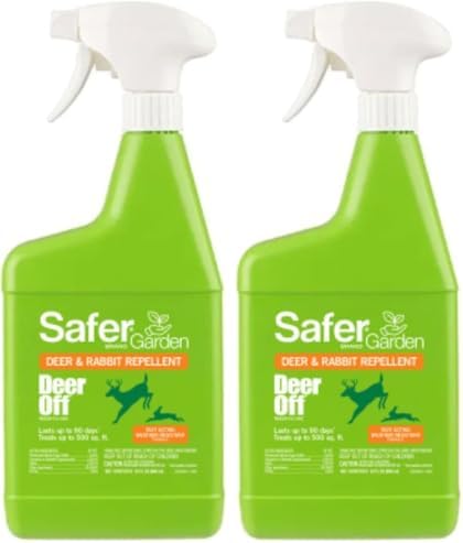 Safer Brand Ready-to-Use Brand 5981 Critter Ridder Deer & Rabbit Repellent RTU – 32 oz, 32 Ounce (Pack of 2)