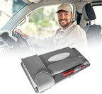 Tyenaza Car Tissue Holder, Artificial Leather Multifunction Hanging Sun Visor Napkin Holder for Car Vehicle Auto SUV