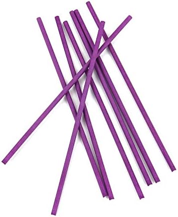 100pcs Paper Lollipop Sucker Sticks for Cake Pops Candy, 6-Inch by 5/32-Inch (Purple)