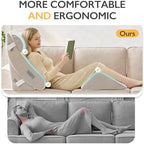 BDEUS 4-PCS Orthopedic Bed Wedge Pillow Set for Post-Surgery Recovery & Pain Relief - Adjustable Foam Support Pillows for Back, Leg, Neck & Shoulder Pain. Triangle Body Wedges for Sleeping, Sitting Up