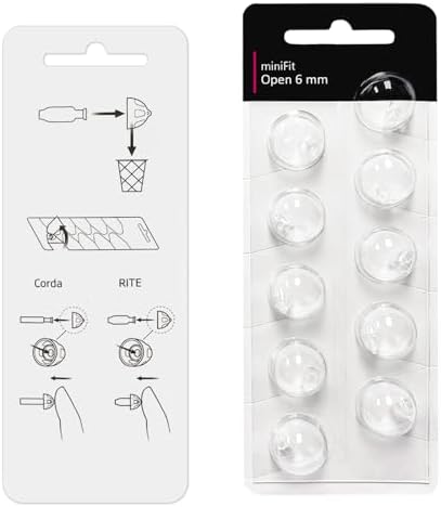 （6mm Open） Hearing Aid Domes for Oticon MiniFit ProWax - (30 Pcs) Replacement Ear Tips - Hearing Aid Supplies & Accessories, Compatible with 60, 85, and 100 dB Hearing Aid Receivers.