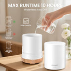 URPOWER 300ml Essential Oil Diffuser Ultrasonic Air Humidifier AUTO Shut Off Aromatherapy Scent Diffuser Night Light 7 Color Changing LED Lights and 4 Timer Settings for Home Office Yoga