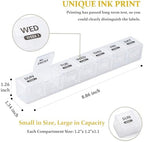 Monthly Pill Organizer, 28 Day Pill Box 1 Time a Day with Dust-Proof Case, Large 4 Weeks a Month Pill Case Container, Daily Vitamin Case Box for Pills/Medicine/Fish Oil/Supplements（White）