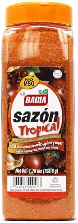 Badia Sazon Tropical with Coriander & Annatto, 28 oz – Authentic Latin & Caribbean Flavors, No MSG, Gluten Free