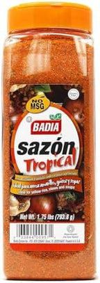 Badia Sazon Tropical with Coriander & Annatto, 28 oz – Authentic Latin & Caribbean Flavors, No MSG, Gluten Free