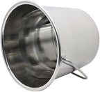 Grip Stainless Steel Bucket (4 Gallon) - Great for Pets, Cleaning, Food Prep - Hang on Fences, Cages, Kennels - Home, Garage, Workshop