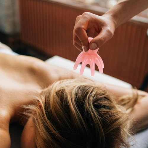 Octopus Scalp Massager Comb Multi-Functional Point Massage Tool for Relaxation Stress Relief Scalp Care Portable Deep Tissue Hair Growth Massager in Stylish Pink