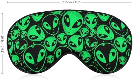 Aliens Sleep Eye Mask Sleep Mask with Adjustable Strap Breathable Blindfold Blackout Eye Cover Eyeshade for Travel Nap Rest