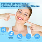 Snap on Veneers for Women & Men | Tooth Replacement Dentures Top & Bottom Fake Teeth | Nature and Comfortable