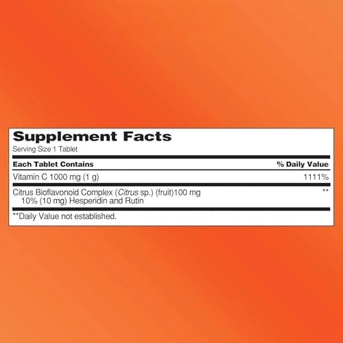 KKL Extra Strength Vitamin C 1000 mg, 500 Count, Immune & Antioxidant Support, Daily Dietary Supplement + Exclusive Vtmx Vitamin Guide (2 Items)