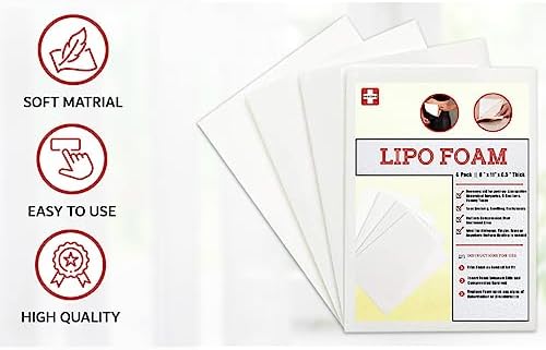Medcore 4 Pack Lipo Foam Board - Post Surgery Ab Board - Use After Liposuction, C-Section, Tummy Tucks, BBL surgeries