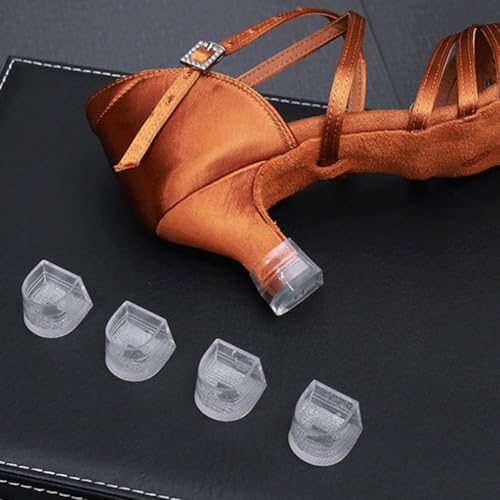 2 Pairs High Heel Covers Anti Slip Latin Stiletto Dancing Heel Covers Anti Noise High Heel Protector Replacement Tips Cap Protectors Covers