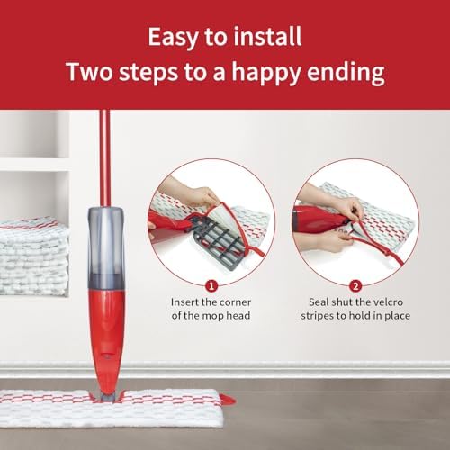 5 Pack Microfiber Mop Refills - Spray Mop & Flat Mop Replacement Pads | Mop Heads Replacements Compatible with ProMist MAX, Washable & Reusable Mop Refills