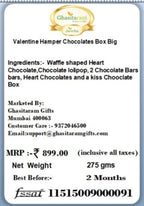 Jaiccha Ghasitaram Valentines Gift for Girlfriend/Boyfriend/Husband and Wife Valentine Hamper Chocolates Box Big