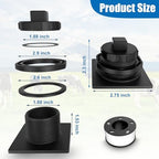 Stock Tank Drain Plug Fit for rubbermaid Commercial 50 70 100 150 300 Gallon Stock Tanks, Float Valve Drain Replacement,Cooler Drain Plug Kit